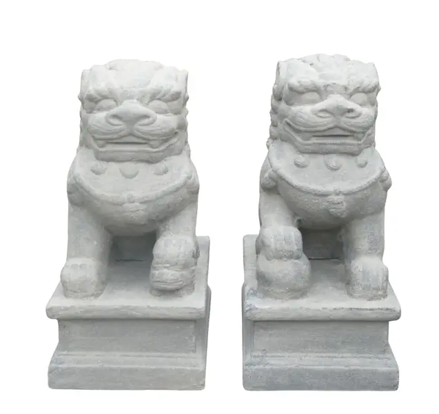 Artikelbild 5 des Artikels “Temple Löwe, 25cm Höhe , Satz von zwei, gefärbt in der Farbe antik finish “